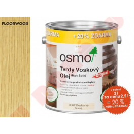 Osmo olej 3062 MAT  - Tvrd&yacute; voskov&yacute; olej Osmo original 2,5 L